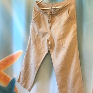 TOMMY BAHAMA LINEN CROP PANTS SIZE 8